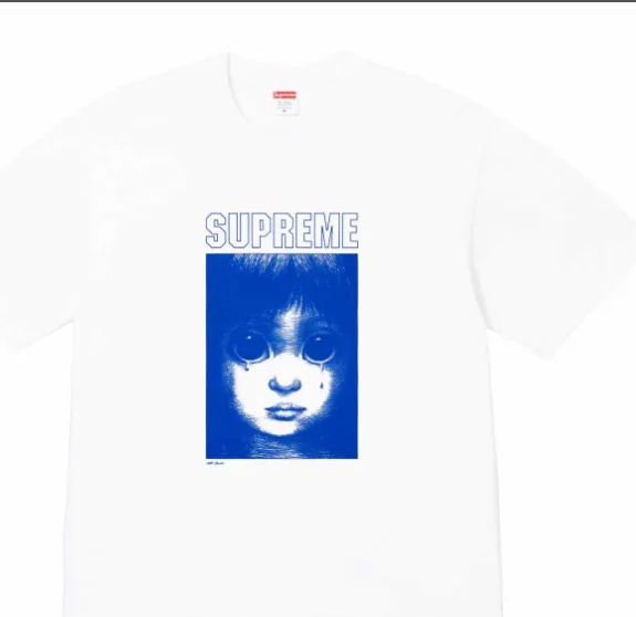 Margaret XL Big Black S Manga 24SS Keane Tears Teardrop L and Tee M White 0704
